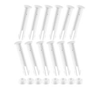 Gadpiparty 20 Pièces Connecteurs en Plastique Abs Blanc Capuchons pour Cadre Rond de Piscine, Facile à Installer, Pièces de Rechange pour Joint de Piscine Tubulaire