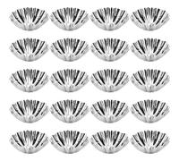 Gadpiparty 20 Pièces Moule à Muffins en Acier Inoxydable Multifonction, Anti-rouille, pour Pudding et Tartelettes aux Œufs, pour Fêtes et Rassemblements de Pâtisserie