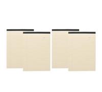 Gadpiparty 4 Pièces Bloc-notes Ligné Détachable, Bloc Note A4 en Papier Beige, Papier Épais, sans Date, pour Notes de Planning Gestion au Bureau L’école