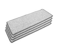 Gadpiparty 4 Pièces Tête de Balai Plate 12x33 CM en Fibre | Lingette de Rechange Lavable, Absorption Élevée, Usage sans Contact, pour Poussière et Poils D’animaux