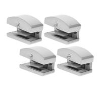 Gadpiparty 4pcs Butoirs de Porte Alliage D'aluminium Rouleaux Réglables et Bloc en Caoutchouc Élastique pour Portes Coulissantes en Verre de 5-14mm, Installation Facile