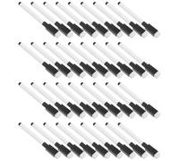 Gadpiparty 50 Pièces Petits Marqueurs Effaçables à Sec Noirs Mini Effaceur Magnétique, Légers Fuite D'encre, pour École et Maison, Fibres Polyester et Pp