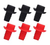 Gadpiparty 6pcs Bouchons de Bouteilles de Vin en Silicone Classiques, Faciles à Utiliser, Empêchent le Liquide de Se Renverser, pour Décorations de Mariage et Repas en Plein Air