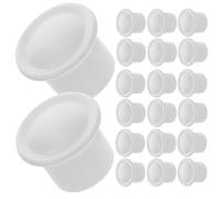 Gadpiparty 95 Pièces Embouts de Tringles à Rideaux Blancs en Plastique pour Tringles Romaines, Finition Décorative Améliorant L'esthétique et Usage Polyvalent pour Fenêtres