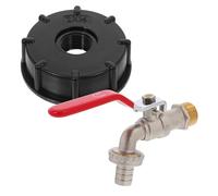 Gadpiparty Adaptateur pour réservoir d'eau IBC, raccords d'adaptation pour conteneurs IBC, bouchon de robinet cuivre, facile à installer pour tonneaux de stockage