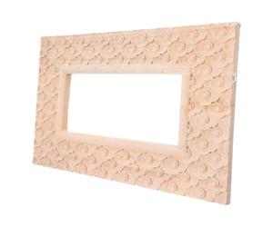 Gadpiparty Applique en Bois Sculpté pour Cadre de Miroir Style Chinois | Forme Nuage, Finition Khaki, Pose Facile, Usage Polyvalent pour Chambres et Salons, Cadre Bois