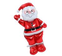 Gadpiparty Ballon Décorations de Noël en Film Aluminium Debout Père Noël 60 Pouces Rouge Réutilisables et Faciles à Installer pour Fêtes de Festives