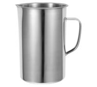 Gadpiparty Bécher Doseur en Acier Inoxydable 2000ml avec Bec Verseur Facile à Verser et Poignée, Accessoire Cuisine pour Pâtisserie et Expériences Scientifiques