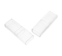Gadpiparty Boîte de Rangement Transparente Portable 2 Pcs 105 X 38 X 22 CM en Polypropylène Anti-Poussière pour Cotons-Tiges et Cure-Dents Distributeur Compact Étui de Voyage Pratique
