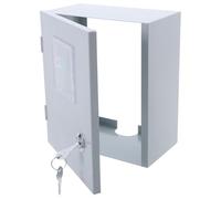 Gadpiparty Boîtier de Compteur Électrique en Fer 155X180X100 MM sans Fond Coffret de Compteur d'Énergie Extérieur Étanche Porte Transparente pour Tableau de Distribution Protection