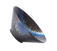 Gadpiparty Bol à Nouilles en Céramique Noire Artisanale Design Antidérapant, Style Japonerie Classique, pour Soupe et Ramen, 1pc Cuisine Japonaise