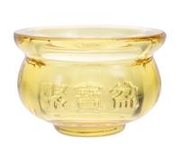 Gadpiparty Bol à Trésors en Cristal, Money Bowl Ornement de Géomancie, Or, Cristal, Modèle Simulé, Léger, Micro Paysage, Bonsaï