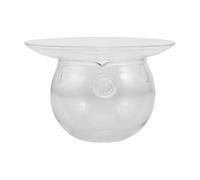Gadpiparty Bol de Service Glacé en Verre Double Couche avec Bac à Glaçons pour Vaisselle à Caviar, Design Transparent Artistique, pour Fêtes et Événements