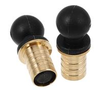 Gadpiparty Bouchons Étanches pour Bouteilles de Vin en Laiton et Silicone, Lot de 2 Pièces, Design Unique de Calebasse, pour Sceller et Conserver le Vin en DIY