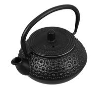 Gadpiparty Bouilloire en Fer 0,3l avec Infuseur, Théière en Fonte Noire Robuste et Stable, Design Simple et Élégant pour Thé en Vrac la Maison