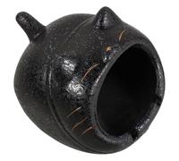 Gadpiparty Cendrier en Céramique Forme de Chat Noir Décoratif et Mignon pour Intérieur, Grosse Capacité, Résistant à l'usure et Facile à Nettoyer, pour Bureau ou Maison