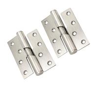 Gadpiparty Charnière de Levage Automatique pour Porte en Bois Argentée, en Acier Inoxydable, Facile à Installer, Paire Robuste pour Fermeture de Porte de Toilettes
