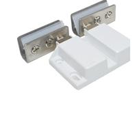 Gadpiparty Charnière de Porte Vitrée en Acier Inoxydable 2pcs Vertical, Stabilité Forte Rouille, Adaptée pour Usage Hôtelier et Domestique, Finition Argenté