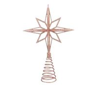 Gadpiparty Cimier d'arbre De Noël De Bethléem Étoile Brillante d'arbre À Paillettes Embouts d'arbre De Noël Décoration d'hiver pour La Maison De Fête Or Rose