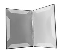 Gadpiparty Classeur de Partitions A4 en PP et Alliage D'aluminium 20 Pages, Dossier Noir Réutilisable pour Bureau, Compact et Pratique pour Conférences