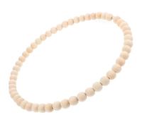 Gadpiparty Couronne de Perles en Bois DIY Anneau en Fer, Décoration Créative pour Fêtes D'halloween et Noël, Style Attrape-rêves en Bois Naturel