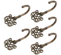 Gadpiparty Crochets Muraux en Alliage de Zinc Vintage Lot de 5, Finition Bronze Vert Antique, Patères Robustes pour Entrée, Cuisine et Salle de Bain