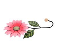 Gadpiparty Crochets Muraux en Fer de Petite Marguerite Rose pour Décoration Jardin Extérieur et Salle de Bain, Praticité et Finition Soignée