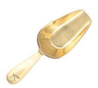 Gadpiparty Cuillère à Thé en Laiton Classique, Petite Pelle Pratique Surface Lisse Bavure, pour Doser le Thé en Vrac la Maison