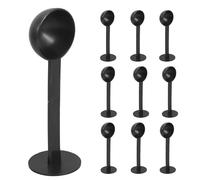 Gadpiparty Cuillère Doseuse pour Café en Plastique Noir, Lot de 10 Pièces, pour Mesurer les Grains et Tasser le Café la Maison Lors Préparation