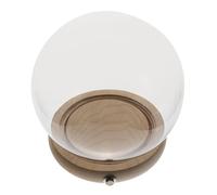 Gadpiparty Dôme de Verre Socle en Bois Lumineux pour Affichage de Fleurs Immortelles, Décoration Romantique et Élégante pour Surface de Table ou Étagère