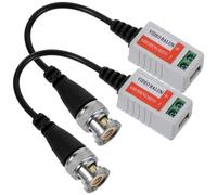 Gadpiparty Émetteur-récepteur Balun Vidéo Utp-202a pour Caméra Cctv, Transmission sans Alimentation, Boîtier Plastique Dur et Métal, Câble Coaxial Compatible, Paire pour Installation