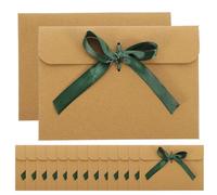 Gadpiparty Enveloppes Vintage Style Simple et Portable en Papier Kraft Ruban Lot de 50 pour Cartes de Vœux et Usage Bureau ou Scolaire