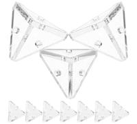 Gadpiparty Équerres Triangulaires pour Renfort d'angle Lot de 10 en Acrylique Transparent Vis et Écrous Installation Facile, pour Meuble d'angle Salon