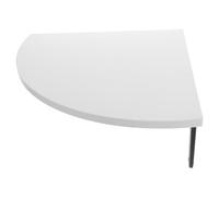 Gadpiparty Étagère d'angle Murale Blanche en Bois de Triangle Courbé, Gain de Place Multifonction pour Salle de Bain et Décoration Intérieure Minimaliste