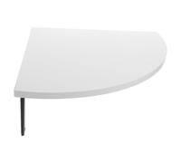 Gadpiparty Étagère Murale d'angle Forme Triangulaire Courbée Gain de Place en Bois Blanc Installation Facile et Décoration Intérieure Minimaliste pour Salle de Bain
