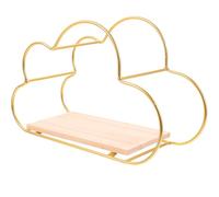 Gadpiparty Étagère Murale Nuage Noël en Fer et Bois, Style Nordique Décor | Or, Forme Nuage, pour Mini Figurines et Artwork, Chambre Garçon Fille, Dortoir, Effet Simple
