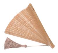 Gadpiparty Éventail Pliant en Bambou Léger et Portable Cadre Finement Sculpté, Design Vintage, pour L'événements en Plein Air, Dimensions 31x18,5 Cm