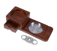 Gadpiparty Grand Cendrier à Cigares en Bois avec Tiroir et Support