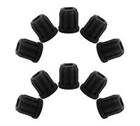 Gadpiparty Insert de douille de roulette, tige s'insère la douille, manchon pivotant en plastique noir, lot de 10, pour chaise de bureau et chaise d'ordinateur, supports de tige standard de