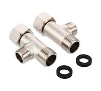 Gadpiparty Inverseur à 3 Voies en Cuivre Argenté 2pcs pour Toilettes Résistance Haute Température et Dérivation D'eau