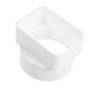 Gadpiparty Joint de Pluviale Connecteur de Gouttière Carré Adaptateur pour Drainage des Eaux de Pluie Extérieur 80X55 à 75 Rond Accessoire pour Évacuation Beige