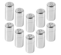Gadpiparty Lot de 10 Set de Set de Petits Flacons D'assaisonnement en Acier Inoxydable, Salière Pot à Épices Étanche et Peu Encombrant, Cuisine et Voyage