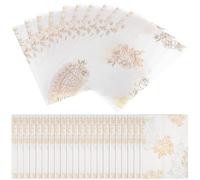 Gadpiparty Lot de 50 Enveloppes Vélin Translucides pour Invitations de Mariage et Showers, Papier Offset Double Face, Design Floral Unique et Facile à Transporter