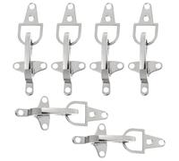 Gadpiparty Lot de 6 Paires de Boucles de Ceinture pour Manteau en Alliage de Zinc Argenté, Fermoirs Élégants à Fermeture Verrouillable pour Couture et Bricolage