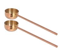 Gadpiparty Louche à Soupe en Acier Inoxydable 2pcs 80ml avec Manche Antidérapant, Cuillère à Graisse Facile à Nettoyer pour Servir Soupes et Sauces Cuisine