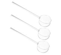 Gadpiparty Louche en Verre Transparent Résistante Chaleur avec Long Manche et Bec Verseur Incliné, Lot de 3 Pièces, Maison Fêtes Professionnelles