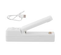 Gadpiparty Mini Scelleuse Thermique Portable pour Sachets Alimentaires Technologie Micro-chaleur, Plastique Blanc, pour Réutiliser Paquet en Voyage