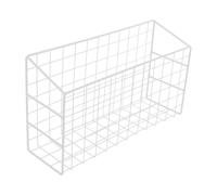 Gadpiparty Organisateur Mural de Bureau en Métal pour Courrier et | Panier à Grille, Plateau Inférieur Extra Large, Installation Facile, Usage Entrée ou Bureau, Blanc