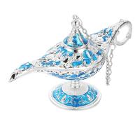 Gadpiparty Ornement Vintage en Alliage de Zinc Bleu, Lampe Déco Élégante et Rétro pour Décoration de Table et Étagère, sans Rouille, pour Salon