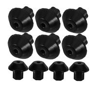 Gadpiparty Patins en Caoutchouc Antidérapants Accessoires Noirs 16 Pièces Pieds de Brûleur Stables, Hauteur Augmentée pour Cuisinière à Gaz pour Support de Grille